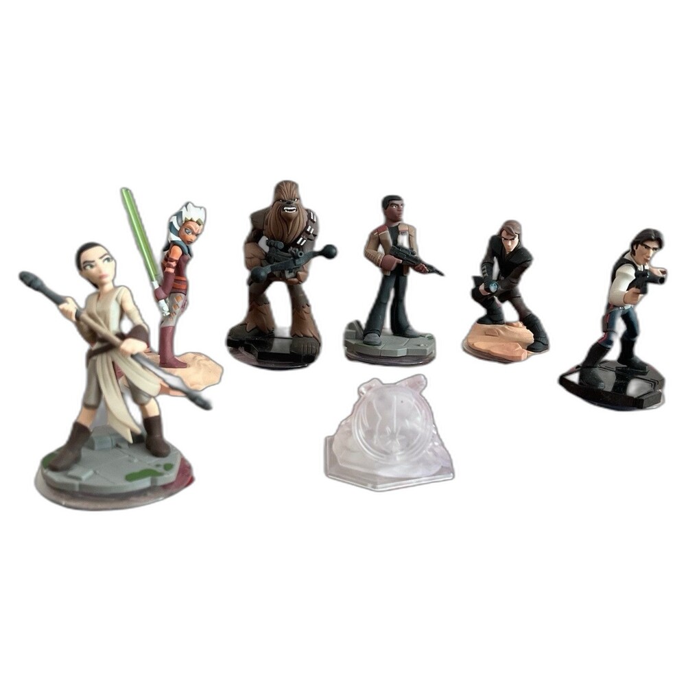Disney Infinity 3.0 Star Wars Figure Lot of 7 Rey Finn Han Chewbacca Ahsoka